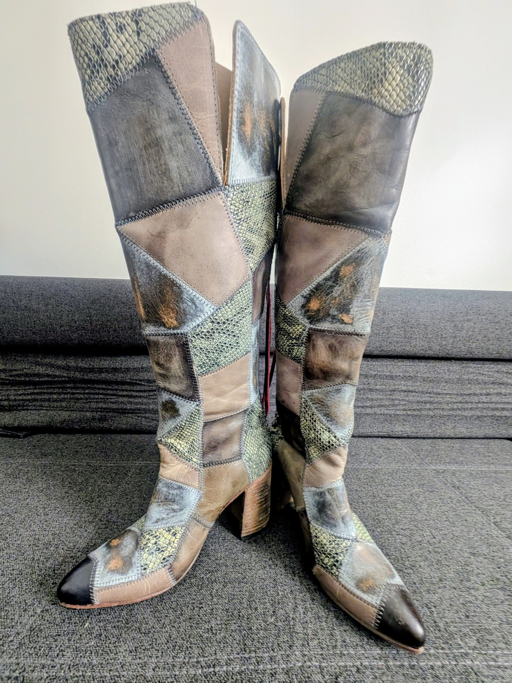 RARE Freebird JUNO by Steven Patchwork Cowboy Boots